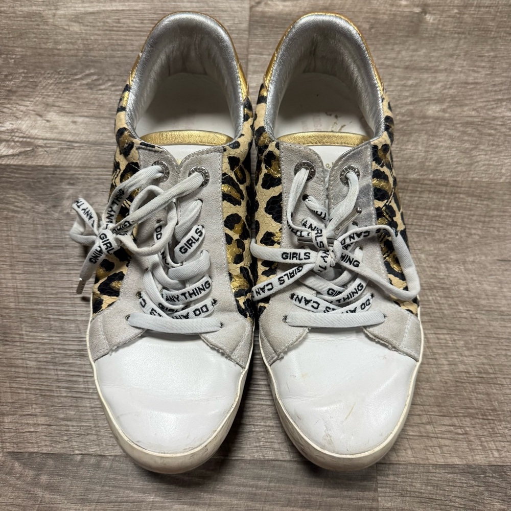 ZADIG & VOLTAIRE LEO WILD TENNIS SHOES Size 39 100% Leather